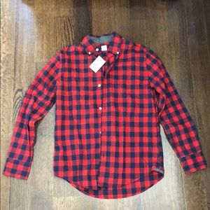 J Crew - Crewcuts boys Red and  Blue button-down.